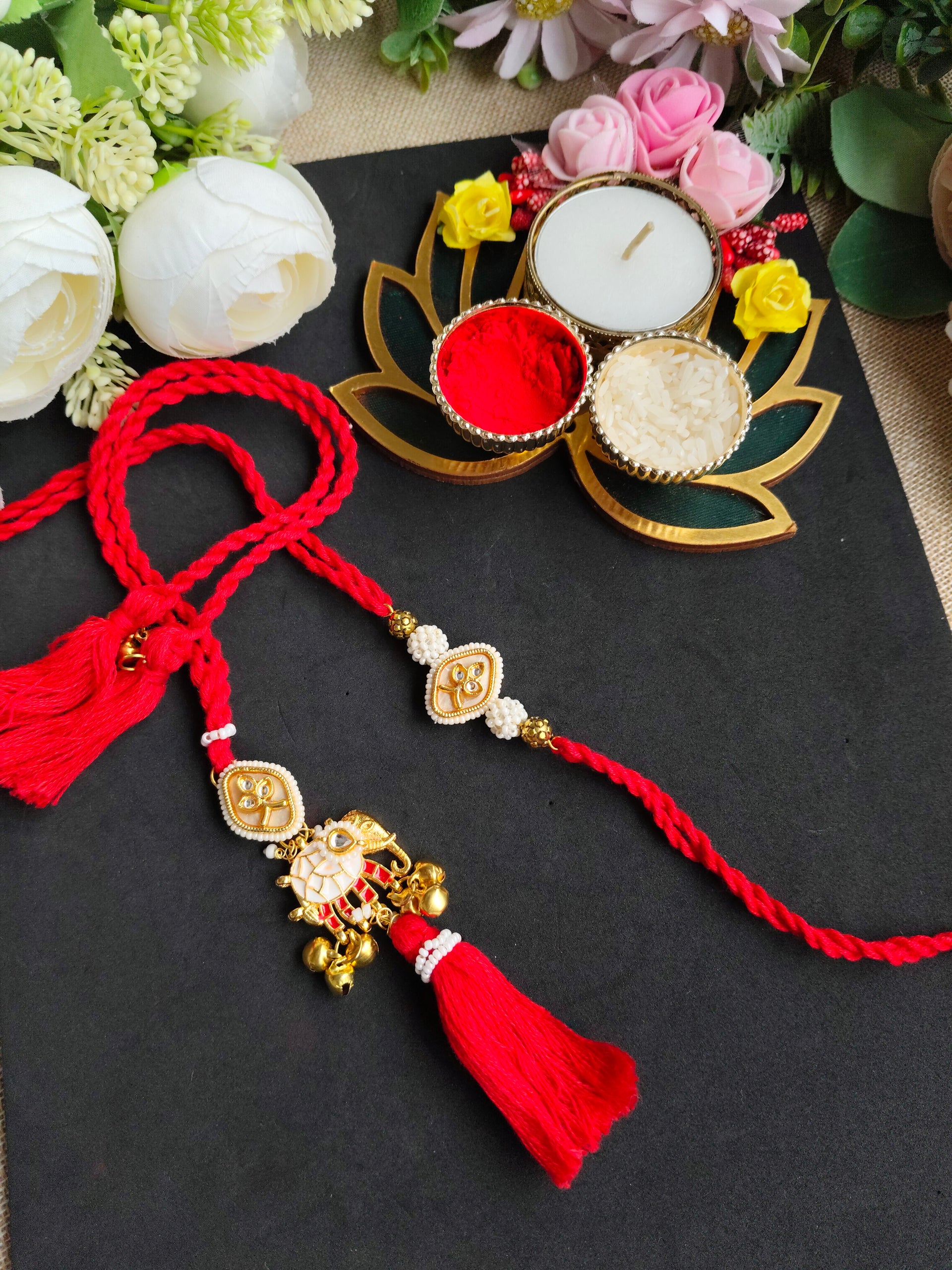 Premium Handmade Designer Rakhi Collection – Traditional Indian Rakhi for Brother | Elegant Festive Rakhi Gift