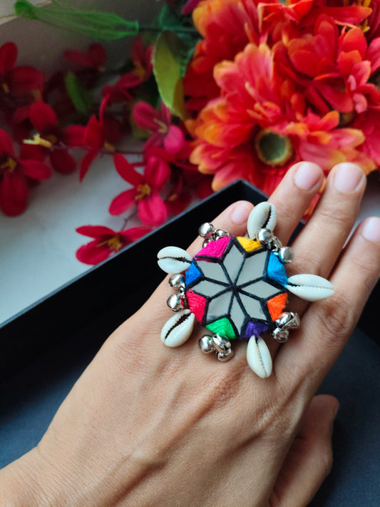 Cowrie Mirror Ring