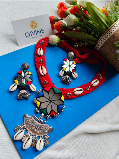 Ethnic Mirror necklace
